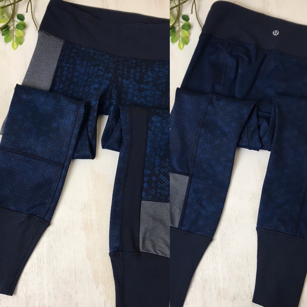 Lululemon Wunder Under Sashiko patchwork tight 6 - Picture 2 of 8